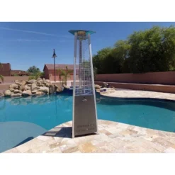 Glass Tube Outdoor Patio Heater Hammered Silver - AZ Patio Heaters -Garden & Outdoors GUEST a6298f67 b1a8 4089 b035 2353a0268566