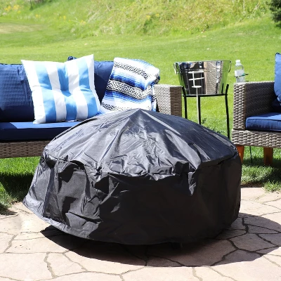 Sunnydaze Decor Sunnydaze Outdoor Heavy-Duty Weather-Resistant PVC And 300D Polyester Round Fire Pit Cover With Drawstring And Toggle Closure 1 Sunnydaze Decor Sunnydaze Outdoor Heavy-Duty Weather-Resistant PVC And 300D Polyester Round Fire Pit Cover With Drawstring And Toggle Closure