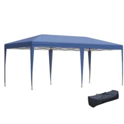 Outsunny 10' X 20' Pop Up Canopy With Sturdy Frame, UV Fighting Roof, Carry Bag For Patio, Backyard, Beach, Garden -Garden & Outdoors GUEST a734f563 3d3e 4bb2 b75e 59ef71dd3162