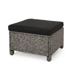 Puerta 2pk Outdoor Wicker Ottomans With Cushions - Black/Dark Gray - Christopher Knight Home 13 Puerta 2pk Outdoor Wicker Ottomans With Cushions - Black/Dark Gray - Christopher Knight Home -Garden & Outdoors GUEST a81346ef 2480 447a 8798 3af84cba5b4f