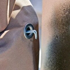 Outsunny Patio Gazebo 15.9' X 12', Netting & Curtains, 2 Tier Double Vented Steel Roof, Hardtop, Ceiling Hooks, Rust Proof Aluminum, Brown -Garden & Outdoors GUEST a8361ae0 1f4c 4bcb 85ac 858d2b750321