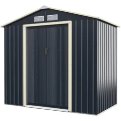 Costway Metal Storage Shed For Garden And Tools W/Sliding Double Lockable Doors -Garden & Outdoors GUEST a9c65e45 4c15 445d 91f8 d5f41943d1c8