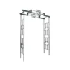 Achla Designs 95.5" Elegant Handcrafted Square-on-Square Iron Garden Arbor Graphite Powder Coated Finish