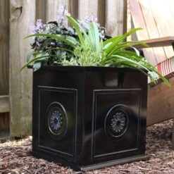 Southern Patio CMX-042426 Colony 16 Inch Square Resin Planter Urn (2 Set) -Garden & Outdoors GUEST abc5b09c ab8f 4457 b01e 65bc22b5dfe0
