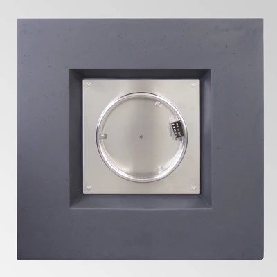 Aidan Outdoor Square Lightweight Concrete Gas Burning Fire Pit - Dark Gray - Christopher Knight Home 2 Aidan Outdoor Square Lightweight Concrete Gas Burning Fire Pit - Dark Gray - Christopher Knight Home - Image 2