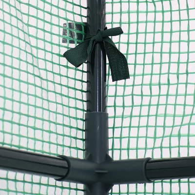 Sunnydaze Decor Sunnydaze Outdoor Portable Growing Rack Petite Deluxe Mini Walk-In Greenhouse With Roll-Up Door - 1 Shelf - Green 7 Sunnydaze Decor Sunnydaze Outdoor Portable Growing Rack Petite Deluxe Mini Walk-In Greenhouse With Roll-Up Door - 1 Shelf - Green - Image 7