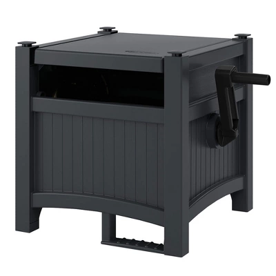 Suncast Hideaway 100' Capacity Resin Garden Hose Reel For 5/8" Hoses With Stay-Up Lid & Crank Handle For Hassle-free Outdoor Storage, Cyberspace 1 Suncast Hideaway 100' Capacity Resin Garden Hose Reel For 5/8" Hoses With Stay-Up Lid & Crank Handle For Hassle-free Outdoor Storage, Cyberspace