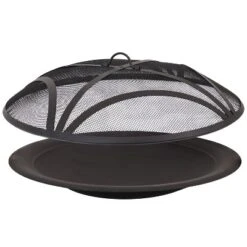 Sunnydaze Decor Sunnydaze Outdoor Replacement Steel Fire Pit Bowl With Spark Screen - Black -Garden & Outdoors GUEST af9741e0 567e 4284 81a6 606f50162af7