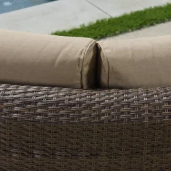 Cyprus Brown 8pc Sectional With Sunbrella - Canopy Home And Garden -Garden & Outdoors GUEST b093712b 114f 4014 b8ac 2d80837179d6