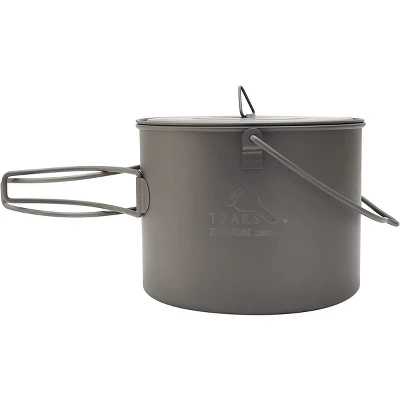 TOAKS Titanium 1300ml Outdoor Camping Cook Pot With Bail Handle POT-1300-BH 1 TOAKS Titanium 1300ml Outdoor Camping Cook Pot With Bail Handle POT-1300-BH