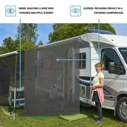 Costway 9' X 7'RV Awning Side Shade Black Mesh Screen Sunshade With Complete Kits -Garden & Outdoors GUEST b16d4002 d34c 445c 8cc1 64d58ca42788