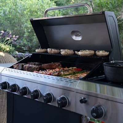 Megamaster 6-Burner Gas Grill With Stainless Steel Tong 720-0983CTG 4 Megamaster 6-Burner Gas Grill With Stainless Steel Tong 720-0983CTG - Image 4