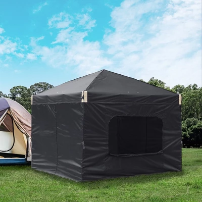 Aoodor 10' X 10' Pop Up Canopy Tent With Removable Mesh Window Sidewalls, Portable Instant Shade Canopy With Roller Bag 1 Aoodor 10' X 10' Pop Up Canopy Tent With Removable Mesh Window Sidewalls, Portable Instant Shade Canopy With Roller Bag