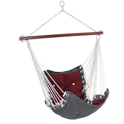 Sunnydaze Decor Sunnydaze Large Tufted Victorian Hammock Chair Swing For Backyard And Patio - 300 Lb Weight Capacity 7 Sunnydaze Decor Sunnydaze Large Tufted Victorian Hammock Chair Swing For Backyard And Patio - 300 Lb Weight Capacity - Image 7
