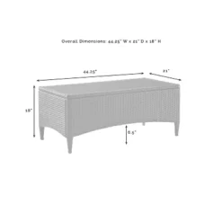 Kiawah 3pc Outdoor Wicker Conversation Set Blue - Crosley -Garden & Outdoors GUEST b282016d 8b98 4203 88d3 ad9a9b19d8e4