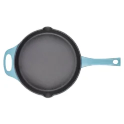 Rachael Ray Premium RUST-RESISTANT Cast Iron Skillet 10" Agave Blue -Garden & Outdoors GUEST b30af09e 719f 4975 ac8c a97b0cb465c9