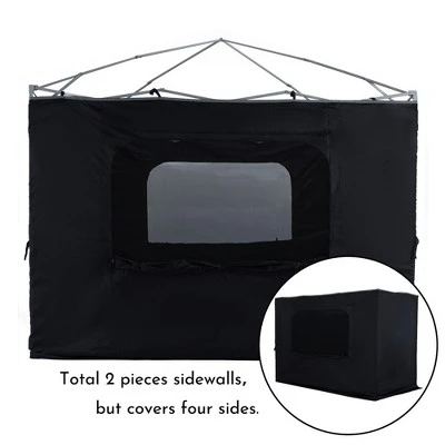 Aoodor Canopy Sidewall Replacement With 2 Side Zipper And Windows For 10' X 10' Pop Up Canopy Tent (Sidewall Only) 5 Aoodor Canopy Sidewall Replacement With 2 Side Zipper And Windows For 10' X 10' Pop Up Canopy Tent (Sidewall Only) - Image 5