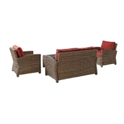 Bradenton 4pc Outdoor Wicker Conversation Set - Crosley -Garden & Outdoors GUEST b4e3721a e36e 4049 af0b 2dc73b8c5f74