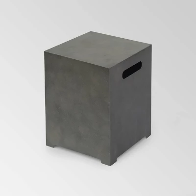 Wellington 48" Rectangular Iron Gas Fire Pit With Tank Holder Dark Gray - Christopher Knight Home 4 Wellington 48" Rectangular Iron Gas Fire Pit With Tank Holder Dark Gray - Christopher Knight Home - Image 4