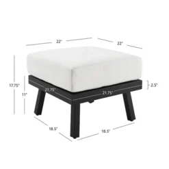 Linon Lark Aluminum Ottoman 15 Linon Lark Aluminum Ottoman -Garden & Outdoors GUEST b69806f6 ddc8 4792 8ed8 a7fb88d63737