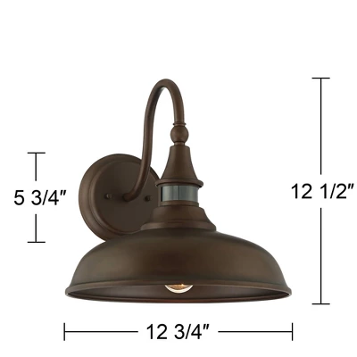 John Timberland Gough Rustic Farmhouse Outdoor Barn Light Fixture Bronze Dusk To Dawn Motion Sensor Dark Sky 12 1/2" For Post Exterior Deck House Yard 5 John Timberland Gough Rustic Farmhouse Outdoor Barn Light Fixture Bronze Dusk To Dawn Motion Sensor Dark Sky 12 1/2" For Post Exterior Deck House Yard - Image 5