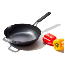 OXO 12" Steel Open Wok With Silicone Sleeve Black -Garden & Outdoors GUEST b8dce378 8b6a 4588 a963 f77b7877de69