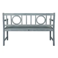 Apollo 3-Seat Circle-Back Acacia Wood Outdoor Garden Patio Bench - JONATHAN Y -Garden & Outdoors GUEST b9171e7b cef7 4ee4 b1d3 ad4b5f3777fc