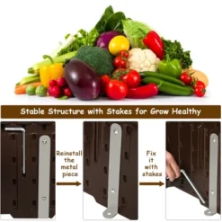 Costway 48.5'' Raised Garden Bed Square Plant Box Planter Flower Vegetable Brown 16 Costway 48.5'' Raised Garden Bed Square Plant Box Planter Flower Vegetable Brown -Garden & Outdoors GUEST bac0605b 35d7 437f ab33 6af3cf2e550d 1