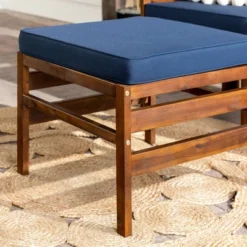 3pc Modular Acacia Wood Patio Chat Set With Cushions - Saracina Home -Garden & Outdoors GUEST bac9860b 3e03 4d90 85a0 e710ace33155