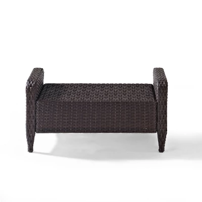 Kiawah Outdoor Wicker Ottoman - Crosley 2 Kiawah Outdoor Wicker Ottoman - Crosley - Image 2
