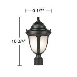 John Timberland Casa Sorrento Rustic Outdoor Post Light Pier Mount Fixture Black 16 3/4" Marbleized Glass For Exterior Barn Deck House Porch Yard Home -Garden & Outdoors GUEST bc250332 0d56 4ae3 9bc3 9d522513d415