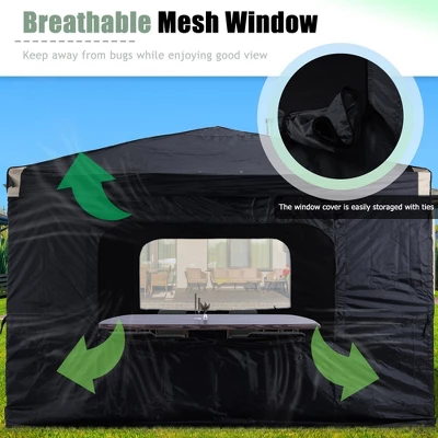 Aoodor Pop Up Canopy Tent With Removable Mesh Window Sidewalls, Portable Instant Shade Canopy With Roller Bag 3 Aoodor Pop Up Canopy Tent With Removable Mesh Window Sidewalls, Portable Instant Shade Canopy With Roller Bag - Image 3