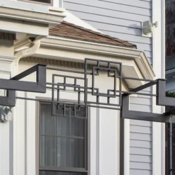 Achla Designs 95.5" Elegant Handcrafted Square-on-Square Iron Garden Arbor Graphite Powder Coated Finish -Garden & Outdoors GUEST bd2a19f9 5297 4884 9d42 72367c18e634