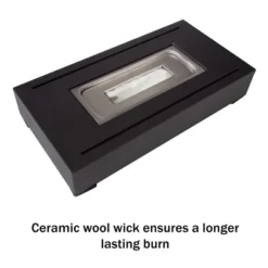 Bio Ethanol Tabletop Fire Pit - Rectangular Indoor Or Outdoor Ventless Fireplace - Clean Burning Portable Heat With 360-View By Northwest (Black) -Garden & Outdoors GUEST bd9e7b1b 1bd4 4985 955a cfdab3040ad4