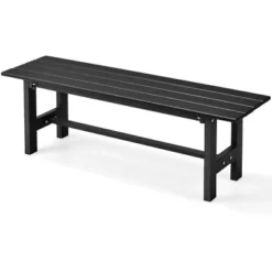 Tangkula Outdoor HDPE Bench W/ Metal Frame 47" X 14" X 16" For Yard Garden -Garden & Outdoors GUEST bdf9f6fd f277 41de 8cda 657abe4e60bc