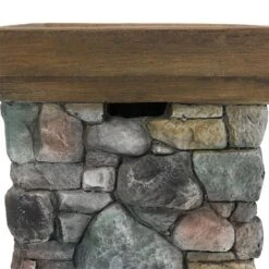 Sunnydaze Decor Sunnydaze Outdoor Cast Rock Design Propane Gas Fire Pit Column For Outside Patio & Deck With Lava Rocks, Waterproof Cover And Steel Burner - 30" -Garden & Outdoors GUEST be2f44ea e757 4ad4 867f cdfef3d29d01