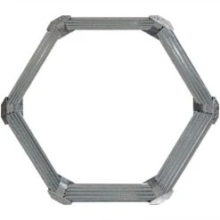 Sunnydaze Decor Sunnydaze Outdoor Lawn And Garden Galvanized Steel Hexagon Raised Vegetable Garden Or Flower Bed Planter Kit - 22" - Silver 11 Sunnydaze Decor Sunnydaze Outdoor Lawn And Garden Galvanized Steel Hexagon Raised Vegetable Garden Or Flower Bed Planter Kit - 22" - Silver -Garden & Outdoors GUEST be4b576c 0aa6 48e8 9f2e cf757928d320