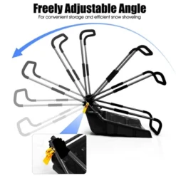 Costway 24'' Folding Poly Snow Shovel Snow Pusher W/Wheels U-Shape Handle -Garden & Outdoors GUEST bee7a824 7137 4c10 a878 2634db181aa9