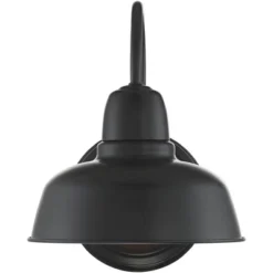 John Timberland Urban Barn Rustic Industrial Farmhouse Outdoor Wall Light Fixtures Set Of 2 Black Gooseneck Arm 11 1/4" For Post Exterior Barn Deck -Garden & Outdoors GUEST bfd6986c 47be 487a 9324 dd9af988852e