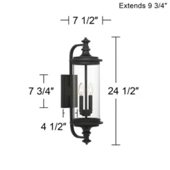 Possini Euro Design Medici Modern Outdoor Wall Light Fixture Black Metal 24 1/2" Clear Glass For Post Exterior Barn Deck House Porch Yard Patio Home 13 Possini Euro Design Medici Modern Outdoor Wall Light Fixture Black Metal 24 1/2" Clear Glass For Post Exterior Barn Deck House Porch Yard Patio Home -Garden & Outdoors GUEST c01dd7ea d103 44e8 aa1f ca0ed14221d2