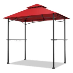 Tangkula 8' X 5' BBQ Grill Gazebo 2-Tier Barbecue Canopy Vented Top Shelves Shelter -Garden & Outdoors GUEST c1332181 f3bd 4424 b4b4 9388d3f09738