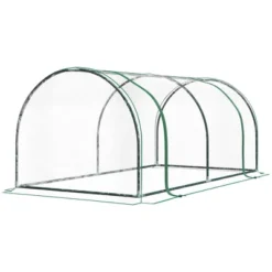 Outsunny Mini Greenhouse, Waterproof Cloche Cold Frame, 7' L X 3' W X 2.5' H Portable Hot House, 4 Zippered Doors, Green 7 Outsunny Mini Greenhouse, Waterproof Cloche Cold Frame, 7' L X 3' W X 2.5' H Portable Hot House, 4 Zippered Doors, Green -Garden & Outdoors GUEST c183b95c 3ded 455e 86cd d4c005ad5688