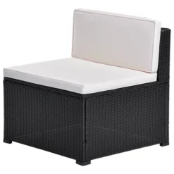 10pc Wicker Patio Sectional Seating Set With Cushion - Black/Beige - GODEER -Garden & Outdoors GUEST c3e52b0d d620 4153 be83 78bf0b021c20