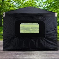 Aoodor Canopy Sidewall Replacement With 2 Side Zipper And Windows For 10' X 10' Pop Up Canopy Tent (Sidewall Only)
