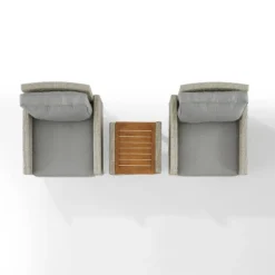 Capella 3pc Outdoor Wicker Chair Set - Gray - Crosley 12 Capella 3pc Outdoor Wicker Chair Set - Gray - Crosley -Garden & Outdoors GUEST c4a317be f980 4471 a7ee 1f284f0c1ce9