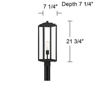 John Timberland Titan Modern Outdoor Post Light Mystic Black 21 3/4" Clear Glass Panels For Exterior Barn Deck House Porch Yard Patio Home Outside 6 John Timberland Titan Modern Outdoor Post Light Mystic Black 21 3/4" Clear Glass Panels For Exterior Barn Deck House Porch Yard Patio Home Outside - Image 6