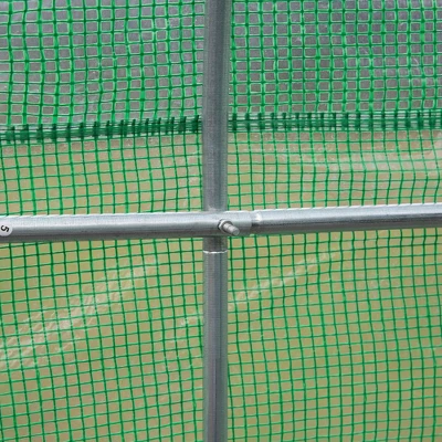 Outsunny 12' X 10' X 7' Outdoor Walk-In Tunnel Greenhouse Hot House With Roll-up Windows, Zippered Door, PE Cover, Green 4 Outsunny 12' X 10' X 7' Outdoor Walk-In Tunnel Greenhouse Hot House With Roll-up Windows, Zippered Door, PE Cover, Green - Image 4