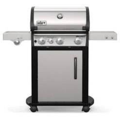 Weber Spirit SP-335 Stainless Steel 3 Burner 32000 BTUs Lidded Liquid Propane Gas Grill With 529 Sq In Cooking Area, Side Burner, And Sear Station