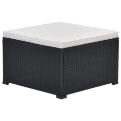 10pc Wicker Patio Sectional Seating Set With Cushion - Black/Beige - GODEER -Garden & Outdoors GUEST c83526b9 1731 40e0 ba1c e2102fc6c4e8