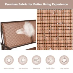 Costway Patio Swing Glider Bench Loveseat Rocking Chair Backyard Poolside -Garden & Outdoors GUEST c85268b7 fa88 4547 b922 b592d763507a